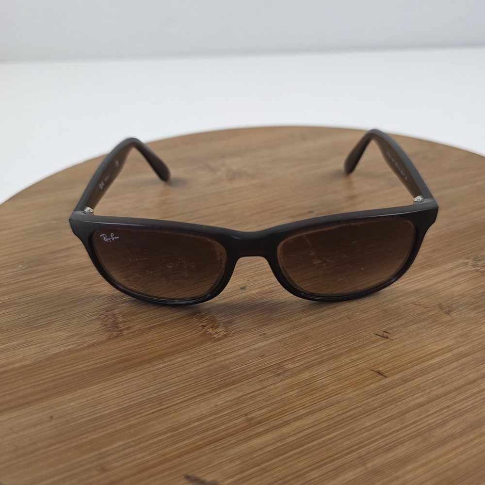 Ray-Ban RB 4202 Andy Sunglasses Mens 55-17 Brown Gradient Square Plastic 6073/13